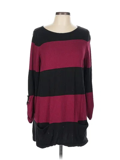 Pre-owned Caslon Casual Dress In Burgundy