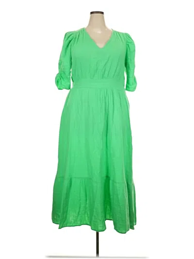 Pre-owned Caslon Casual Dress In Green