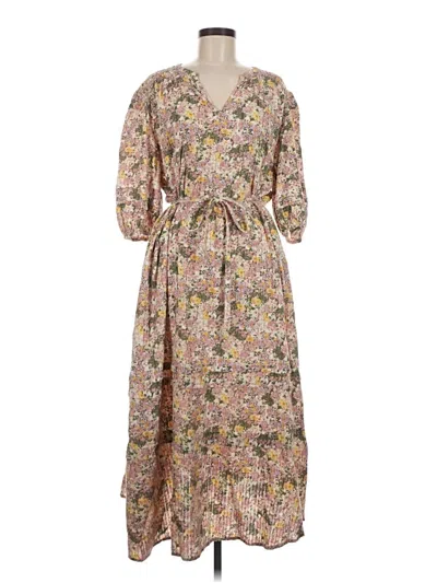 Pre-owned Caslon Casual Dress In Tan