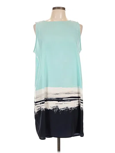 Pre-owned Caslon Casual Dress In Teal