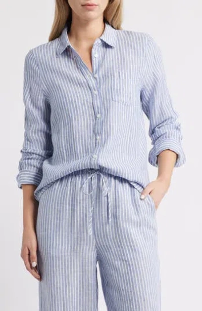 Caslon ® Casual Linen Button-up Shirt In Blue