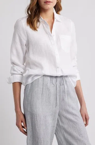 Caslon ® Casual Linen Button-up Shirt In Gray