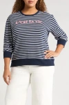 Caslon ® C'est La Vie Stripe Sweatshirt
