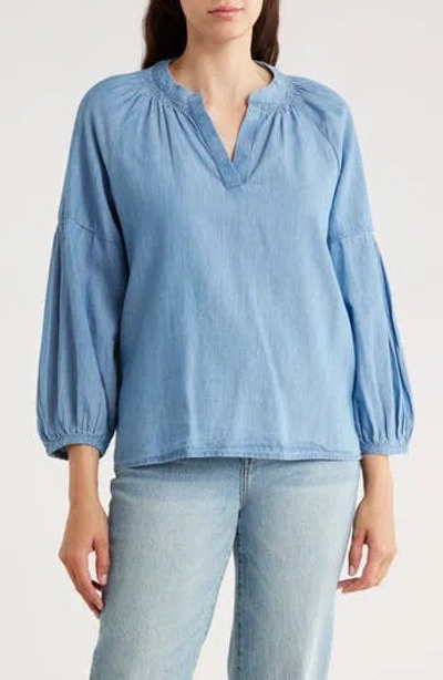 CASLON CASLON® CHAMBRAY POPOVER TOP
