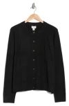Caslon ® Classic Crewneck Cardigan In Black