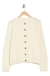 Caslon ® Classic Crewneck Cardigan In Ivory Pristine