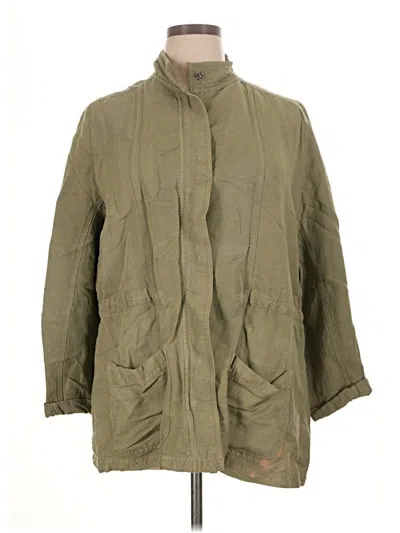 Pre-owned Caslon Coat In Green