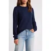 Caslon ® Cotton & Cashmere Crewneck Sweater In Navy Night