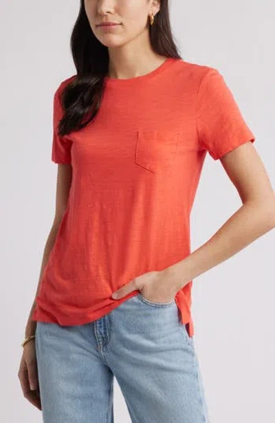 Caslon ® Cotton & Modal T-shirt In Orange