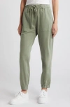 Caslon ® Cotton Blend Joggers In Green Dune