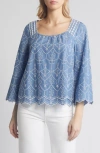 CASLON COTTON EYELET TOP