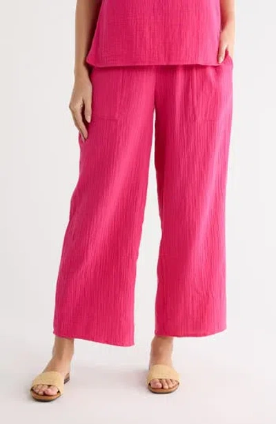 Caslon ® Cotton Gauze Pull-on Pants In Pink