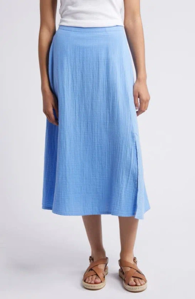Caslon Cotton Gauze Skirt In Blue Cornflower