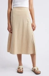 Caslon Cotton Gauze Skirt In Tan Safari