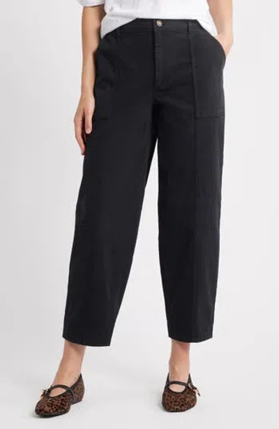 Caslon ® Cotton Twill Utility Pants In Black