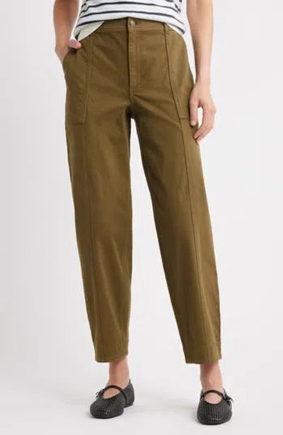 Caslon ® Cotton Twill Utility Pants In Green