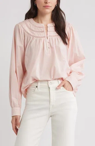 Caslon ® Cotton Voile Popover Top In Pink