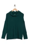 Caslon ® Cowl Neck Long Sleeve Tunic Top In Green
