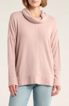 Caslon ® Cowl Neck Long Sleeve Tunic Top In Pink