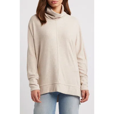 Caslon ® Cowl Neck Tunic In Beige Oatmeal Heather