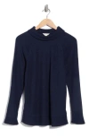 Caslon ® Cozy Cowl Neck Long Sleeve Waffle Knit Top In Blue