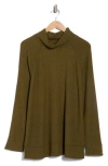 Caslon ® Cozy Cowl Neck Waffle Stitch Top In Green
