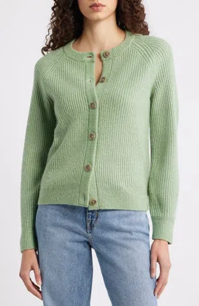 Caslon ® Cozy Rib Cardigan In Green