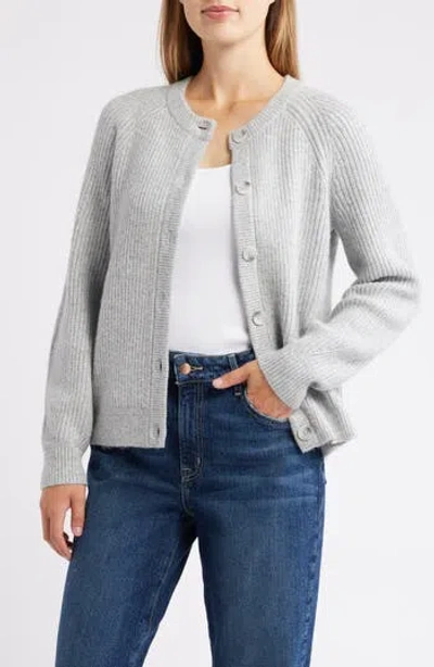 Caslon ® Cozy Rib Cardigan In Gray