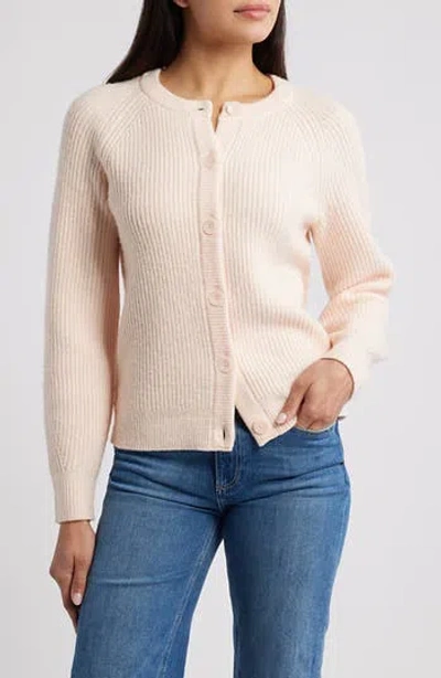 Caslon ® Cozy Rib Cardigan In Neutral