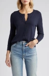 Caslon Three-quarter Sleeve Cardigan