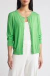 Caslon ® Crewneck Cardigan In Green Celtic