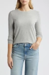 Caslon ® Crewneck Long Sleeve T-shirt In Grey Heather