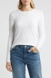 Caslon ® Crewneck Long Sleeve T-shirt In White