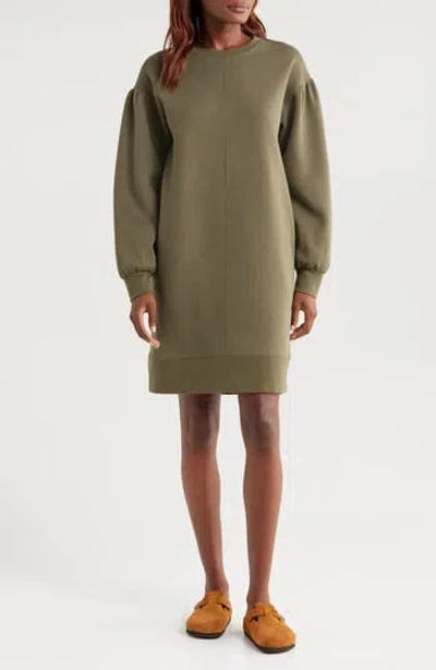 Caslon ® Crewneck Sweatshirt Dress In Olive Sarma