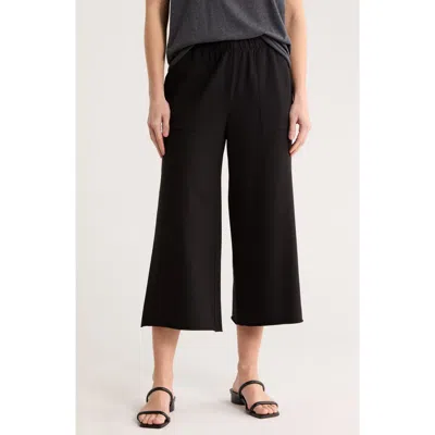 Caslon ® Crop French Terry Pants In Black