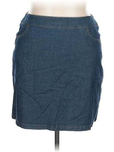 Pre-owned Caslon Denim Skirt In Blue