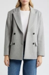 Caslon ® Double Breasted Wool Blend Blazer In Grey Heather