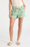 Caslon ® Drawstring Linen Blend Shorts In Multi