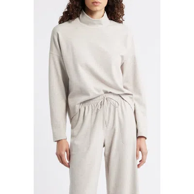 Caslon ® Drop Shoulder Turtleneck Sweatshirt In Gray