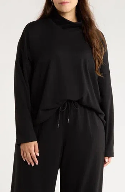 Caslon ® Drop Shoulder Turtleneck Top In Black