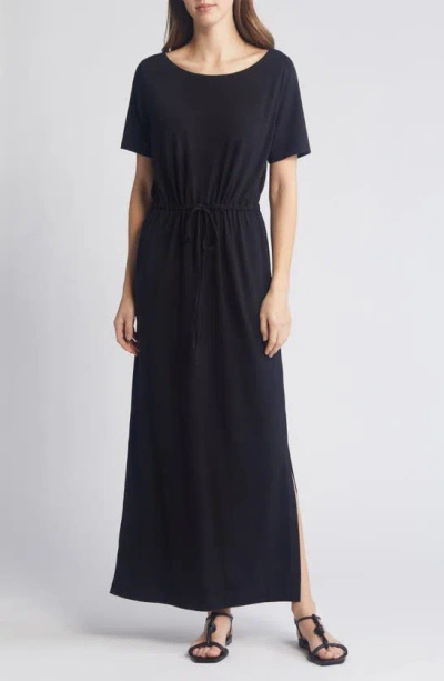 Caslon Easy Tie Waist Maxi Dress In Black