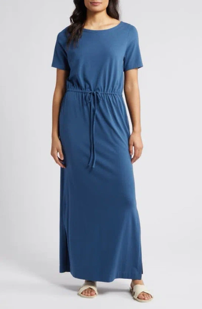 Caslon Easy Tie Waist Maxi Dress In Blue Ensign