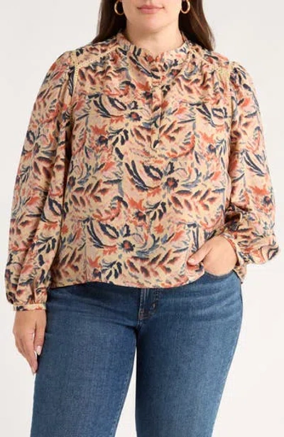 Caslon ® Embroidered Inset Top In Multi
