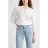 Caslon ® Eyelet Embroidered Cotton Popover Top In White