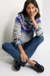 Caslon ® Fair Isle Crewneck Pullover Sweater