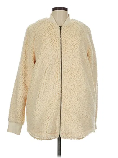 Pre-owned Caslon Faux Fur Jacket In White