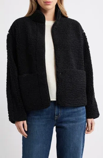 Caslon ® Faux Shearling Jacket In Black