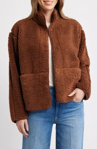 Caslon ® Faux Shearling Jacket In Brown