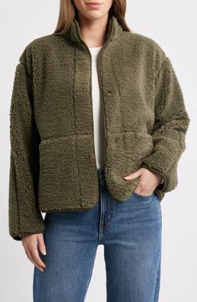 Caslon ® Faux Shearling Jacket In Green