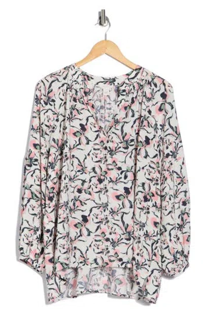 Caslon ® Floral Long Sleeve Popover Top In Multi